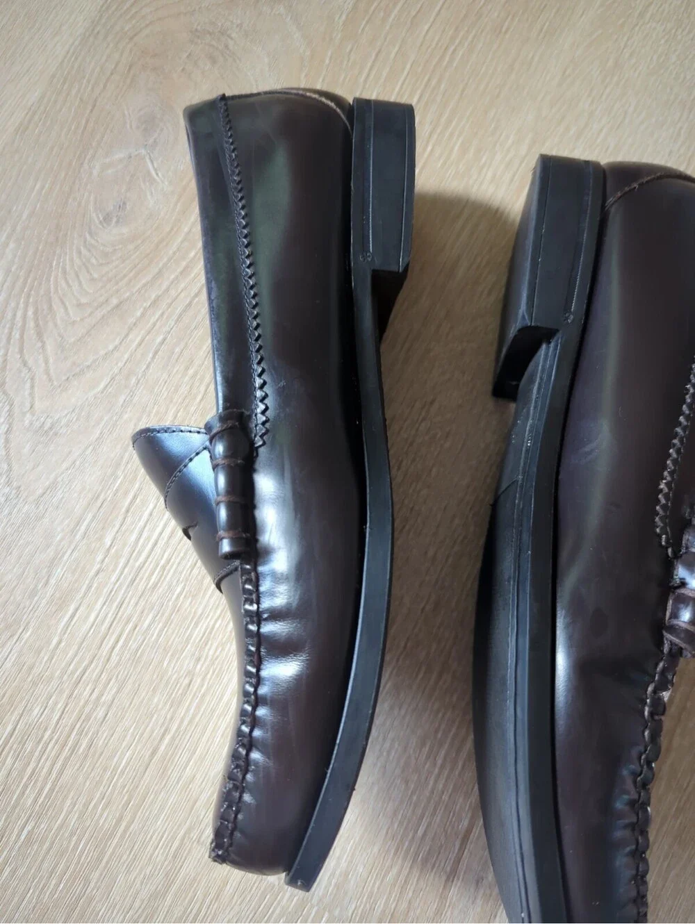 J.Crew Camden Penny Loafers Men’s 9.5 Dark Brown Leather Rubber Sole AV166